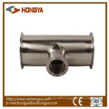 SS304 Sanitary Stainless Steel Tri Clamp Reducing Tee